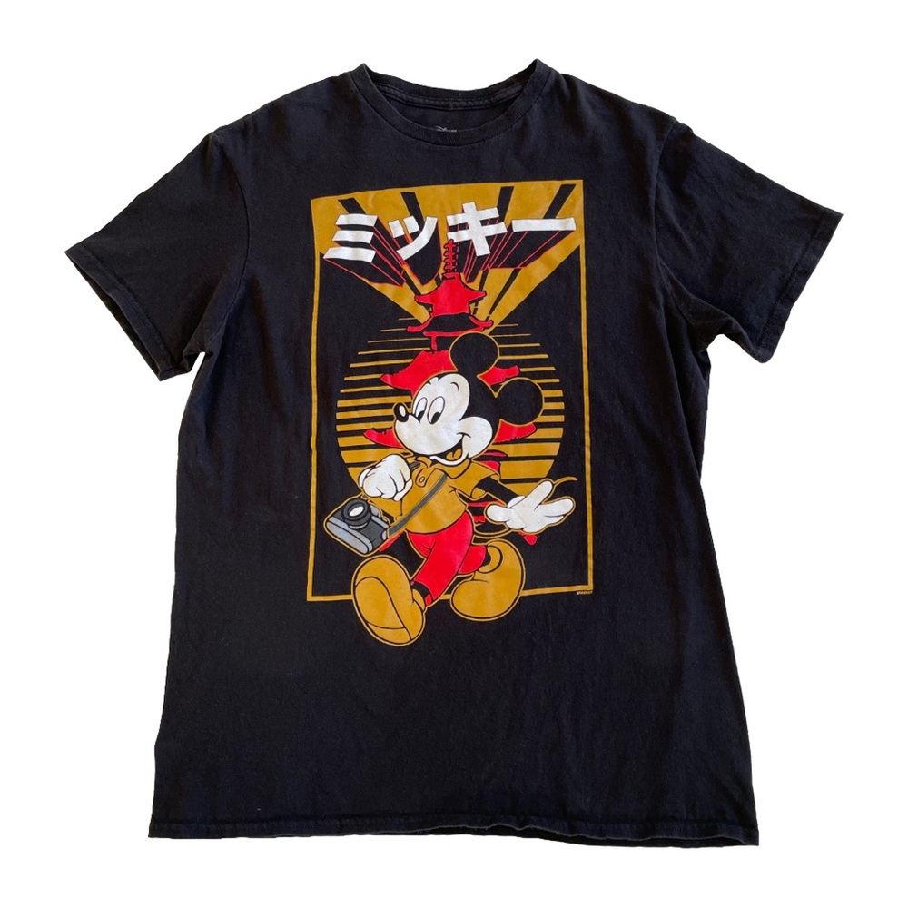 Disney T-Shirt Japanese Tourist Mickey 100% Cotton Small